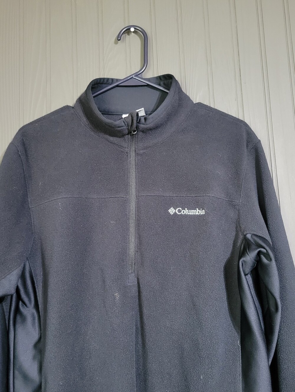 Columbia Fleece Falls Half Zip Hybrid Fleece Pullover Sweater Black Men's Medium - Picture 3 of 7